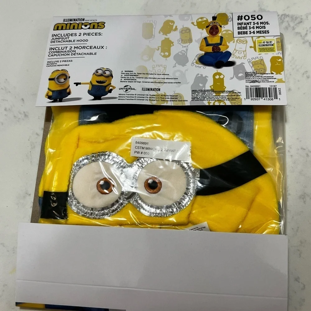 Infant Minion Costume with Hood